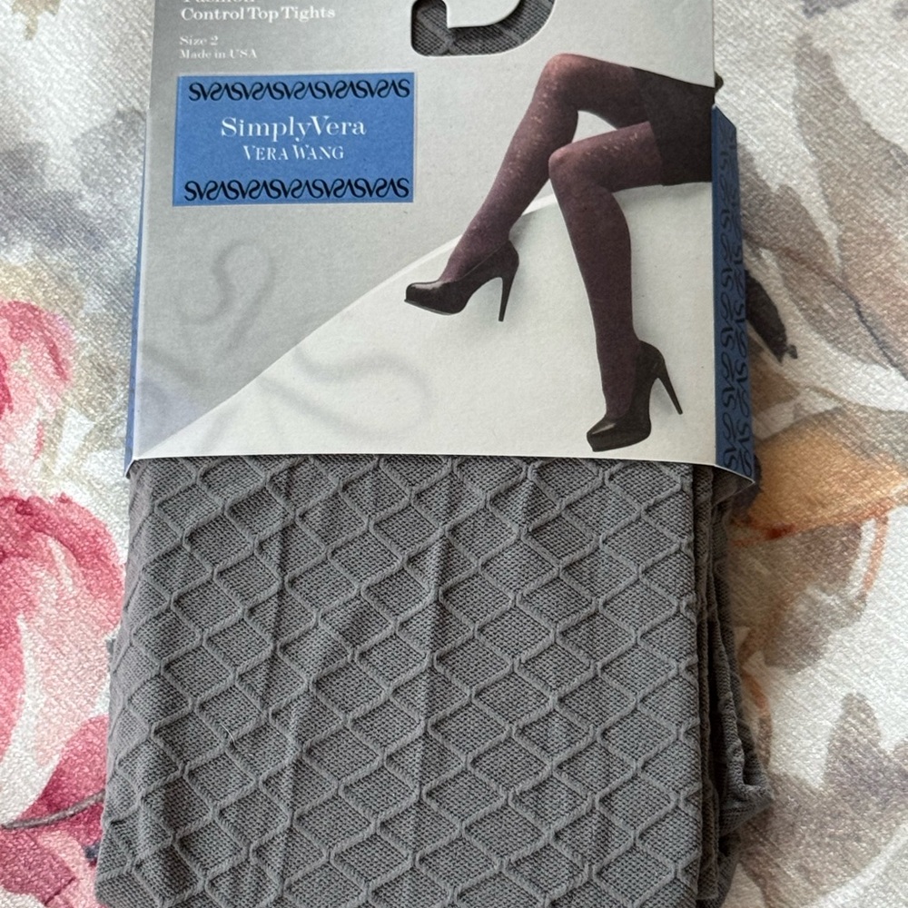 Simply Vera Vera Wang Gray Control Top Tights